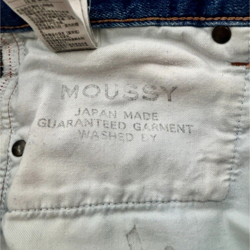💐 Moussy Size 28 Vintage Skinny Jeans Blue Denim Ankle Distressed Japan $360 - Picture 10 of 14